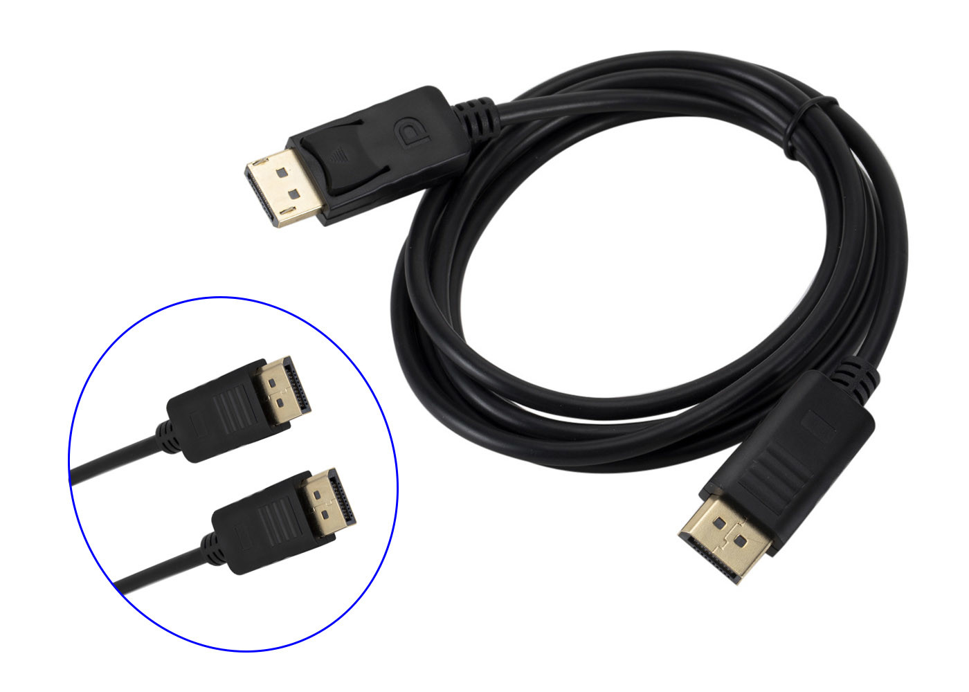 China Display Port Molded Male To Male 1.8M DP To DP Cable on sale