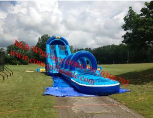 China Big inflatable water slide inflatable water slide for kids and adults 60x12x30ft on sale