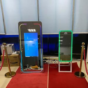 Best LED Frame Party Magic Mirror Photobooth Transport 32 Inch Screen With Printer wholesale