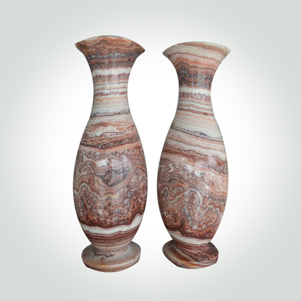 China China marble Stone Handicrafts High Brightness Marble Flower Pot Decorative Artwork Customized Shaped / Size on sale