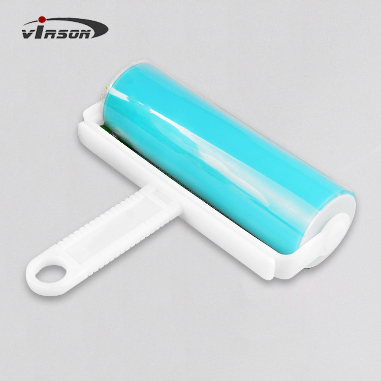 China Sticky Vertical Blue Washable Disposable Plastic Lint Roller on sale