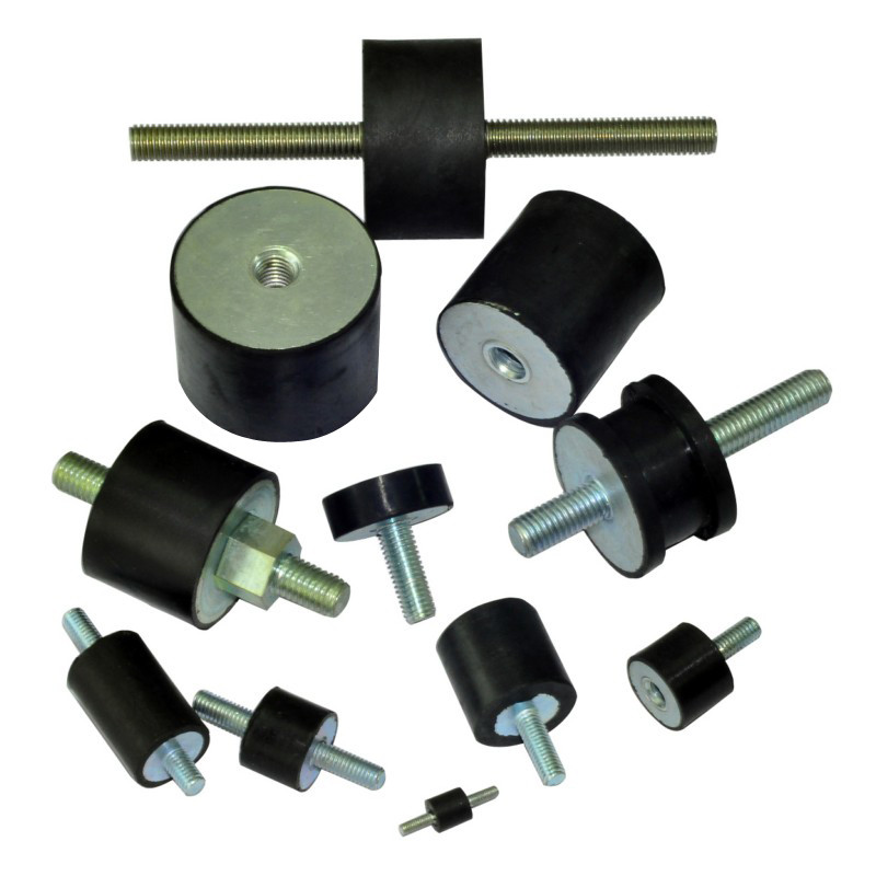 High quality EPDM rubber vibration isolators NR damper with hole M10 Male Bolt Female Stud