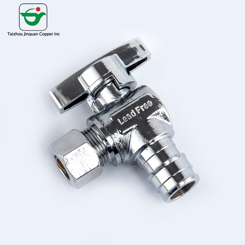 Best Manual Chrome Plated 1/4''X1/2'' Brass Angle Valve wholesale