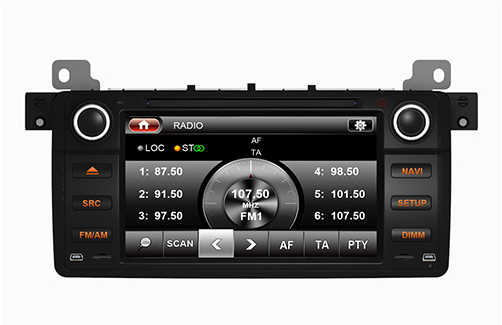 China BMW3(E46) 7inch digital touch screen in dash car dvd gps mp3 mp4 cd tv radio player on sale