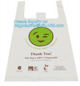 Best Vest Carrier Plastic Biodegradable Shopping Bag with EN13432 Certificated, Vest Carrier Plastic Shopping Bags wholesale