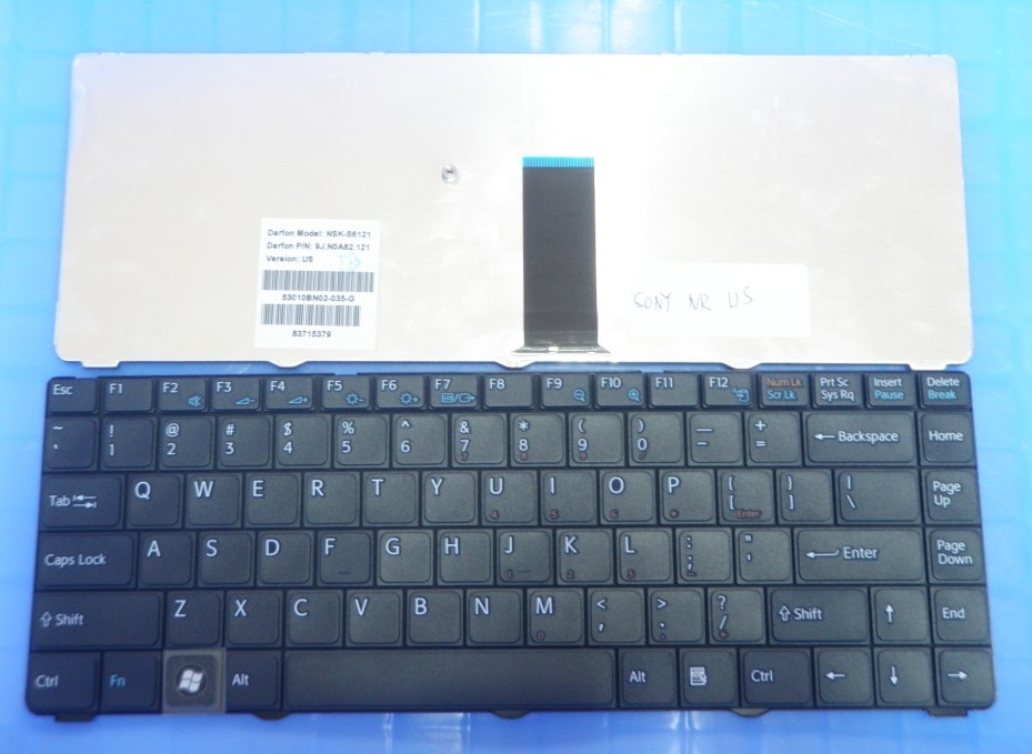 Sony VAIO VGN NR 148044221 V07207BS1 US layout laptop keyboard