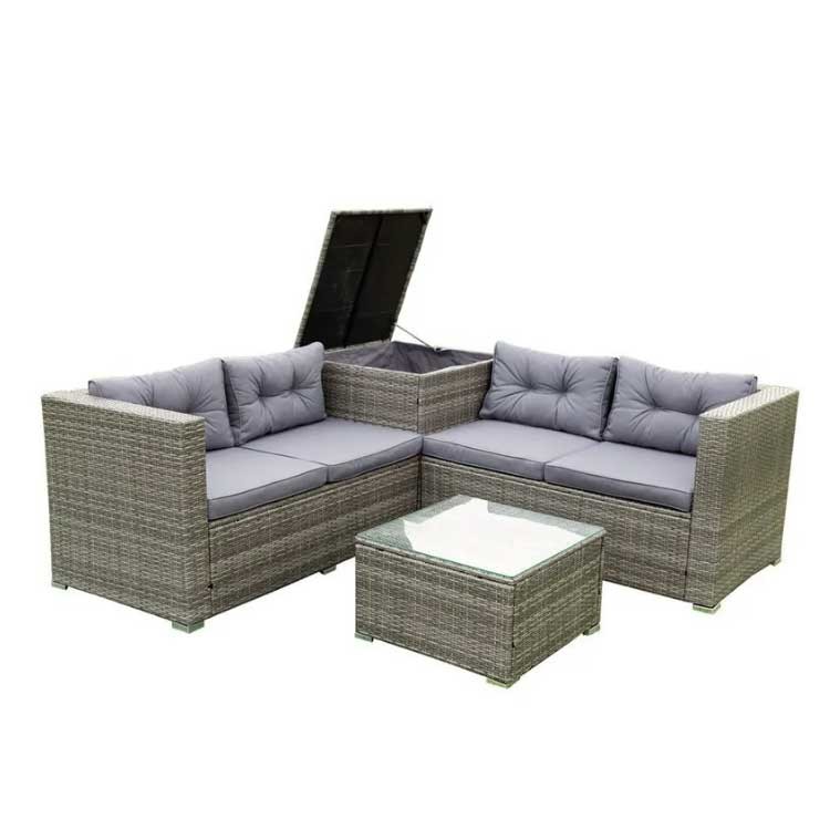 China Wicker Patio Corner Sofa Set Customized Color Rattan Outdoor Furniture on sale