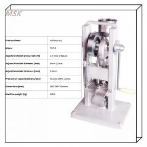 China TDP-0 Iron Hand Operated Tablet Punching Machine 360* 280* 450mm CE on sale