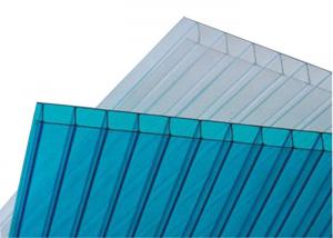 UV Hollow Dual Wall Polycarbonate Sheets , Insulated Polycarbonate Panels For Greenhouse