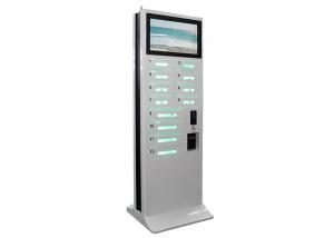 China UV Sterilization Remote Digital Signage Kiosk Battery Charging Station With 22 Inch Monitor on sale