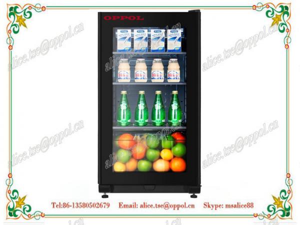 Cheap OP-217 Small Supermarket Equipment Storage Cooler ,Glass Door Refrigerator for sale