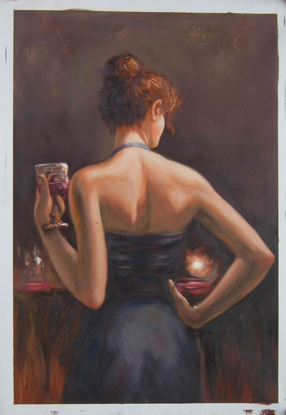 China bar girl oil paintings (JBN01) on sale