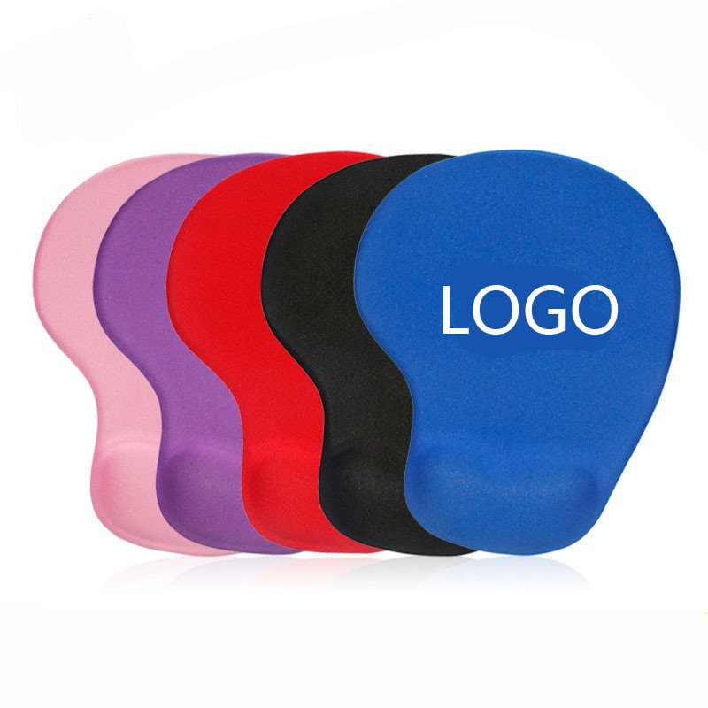 China Advertisement mouse pad with wrist protection 23*19cm rubber logo custiomized on sale