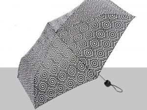 21 Inch Folding Manual Open Umbrella Printed Pattern Plastic Cap / Tips