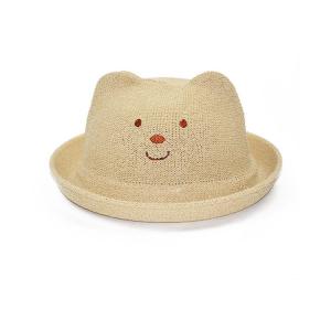 Best Korean Version Baby Cat Ears Hat , Kids Summer Hats Straw Material wholesale