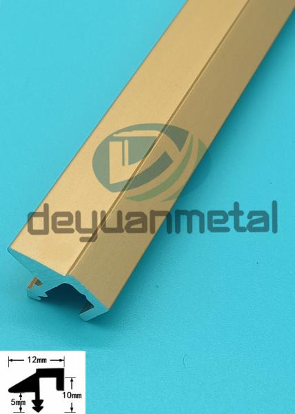 Cheap 10mm Aluminum T Profiles , t shaped aluminium extrusion With Bevel Edge for sale