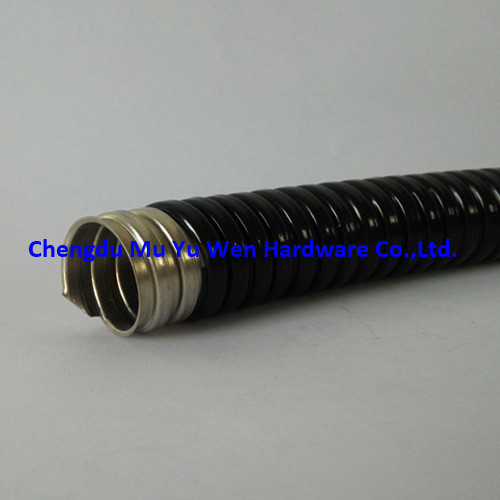 China High quality liquid tight stainless steel flexible conduit with black PVC coated for wiring protection from 3/16 to 3 on sale