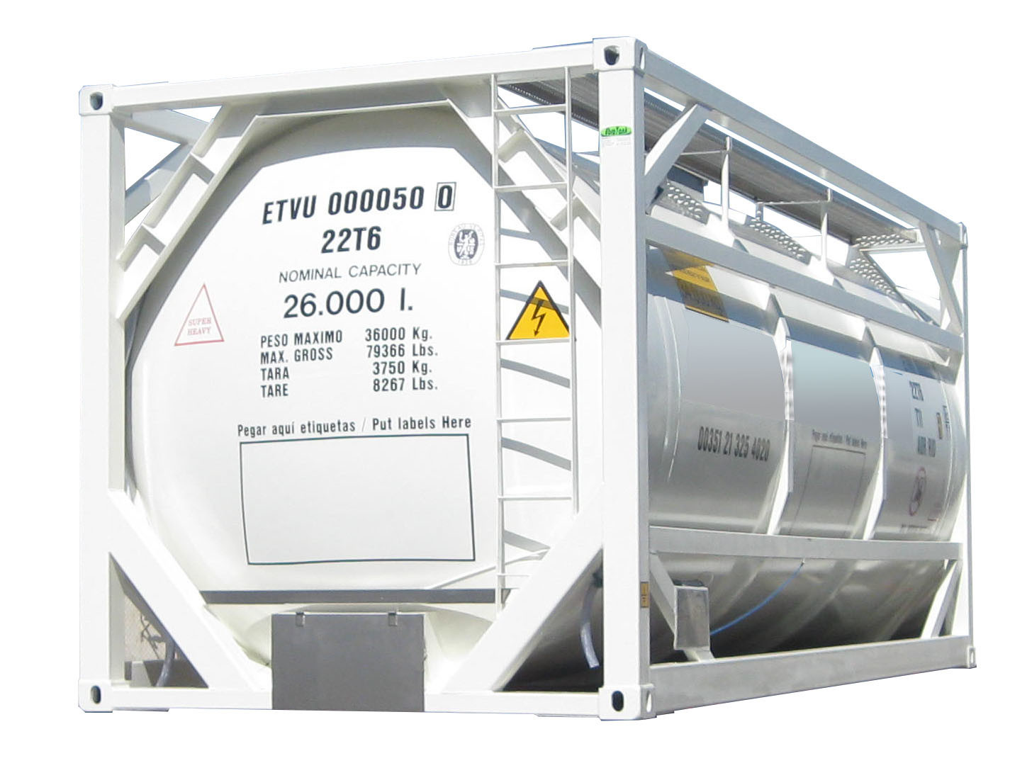                  ISO Tank Container Design, Standard ISO Tank Container Specifications, ISO Tanks Containers Food Liquids Chemicals Powders             