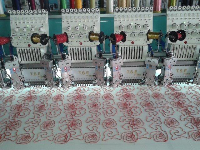 Cheap Tai Sang embroidery machine vista model 917( 9 needles 17 heads flat embroidery machine) for sale