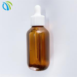 China 24mm Plastic 24/410 Empty Dropper Bottles White Closure 3cm Amber on sale