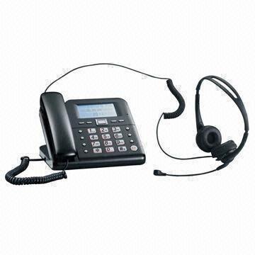 China Single-line Caller ID Phone with Headset, Speed-dial and IP Service, Ideal for Business Usage on sale