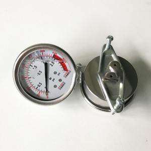 China Stainless Steel RO System Accessories Glycerin Filled Pressure Gauge 100mm on sale