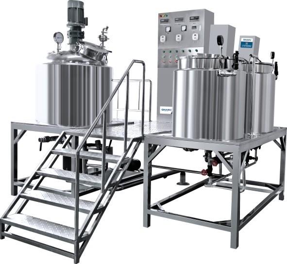 Cheap Fixed Homogenizing Shampoo Emulsifier / Cosmetic Making Machine SUS304 / 316 Material High Productivity for sale