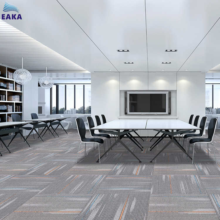 China EAKA High traffic PP 50X50 fire resistant office floor eco-friendly bitumen backing removable best price carpet for sale on sale