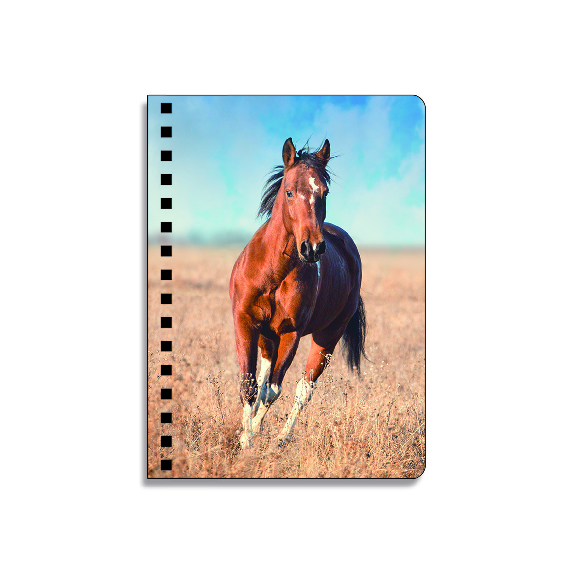 Best Mini Custom Lenticular Printing Notebooks PET Cover Note Pad 12x8cm horse design wholesale