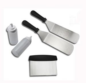China 5PCS Restaurant Grade Griddle Spatula Set for Flat BBQ Grill Griddle Accessories Set on sale
