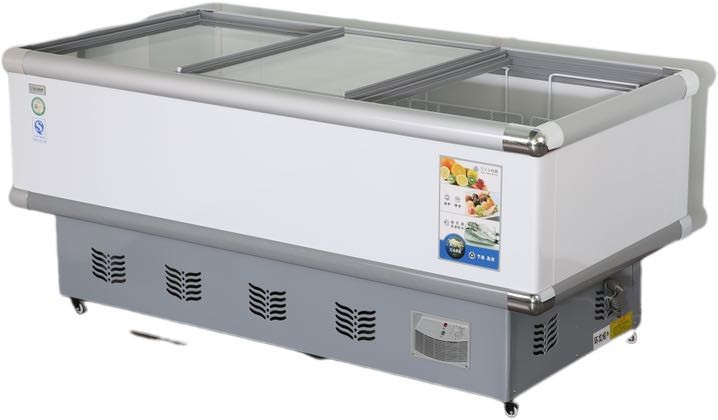 Cheap Double Door Chicken Meat Display Chiller Air Cooling for sale
