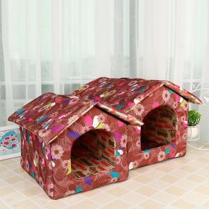 China Removable And Washable Floral Dog Bed High Quality Cotton Filled Pet Supplies For Dog House on sale