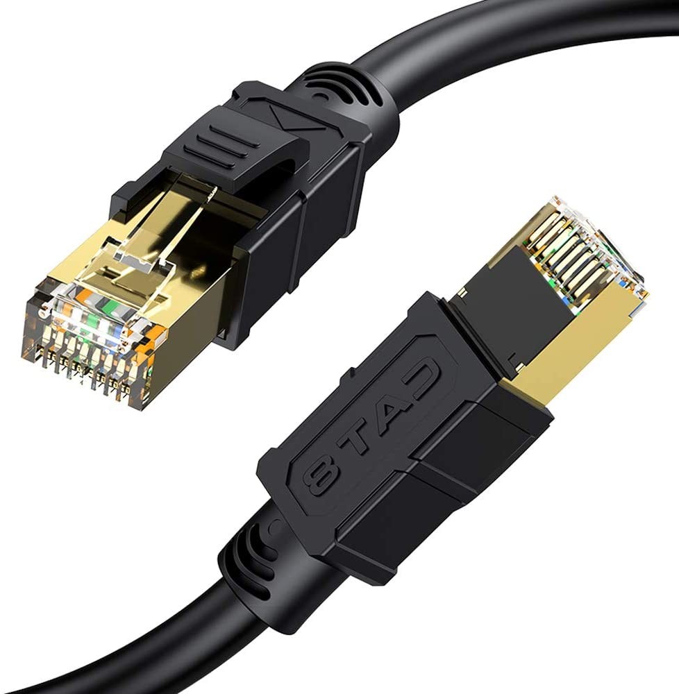 China HDPE Cat 8 Ethernet Cable For Gaming 8P8C Connector FTP Communication on sale
