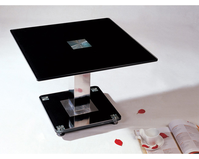 China square black glass coffee table xyct-003 on sale