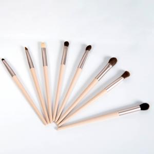 Best Soft Dense Synthetic Hair Face Makeup Brush Set Wood Handle 350g wholesale