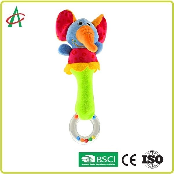 Best PP Cotton Shaker Baby Plush Rattle LDPE Teether Safe Soft Fabric wholesale