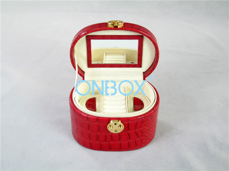 Cheap Ladies Crocodiles PU Jewelry Storage Boxes For Travel for sale