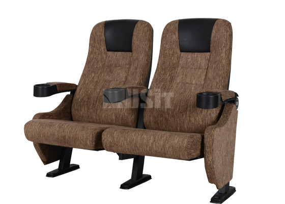 China High Strength Plastic Cover Commercial Theater Seating Love Seat Version Arms on sale