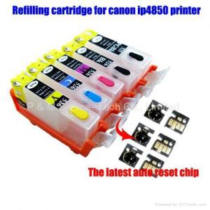 China Refillable ink cartridge with auto reset chip for the latest canon printer on sale