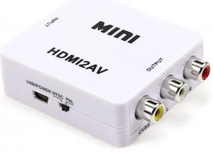 China Mini AV To Hdmi Converter Cable Ntsc / Pal Adapter Switch Support 1080p Output on sale