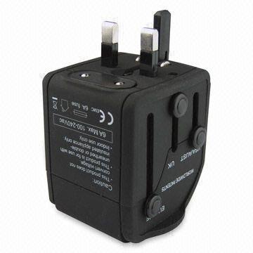 China All-in-one Universal Adapter with Safety Shutters Protection and 110 or 220V AC Indicator Light on sale