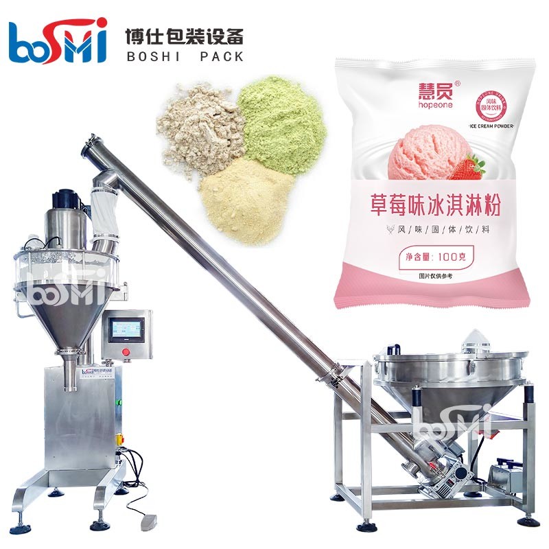 China Semi Automatic Auger Screw Filler Flour Maize Powder Food Powder Filling Machine on sale
