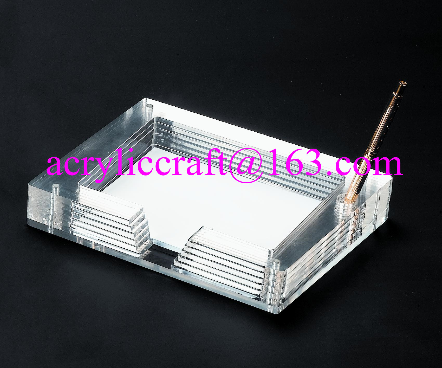 Best OEM clear acrylic notepad holder transparent lucite memo holder wholesale
