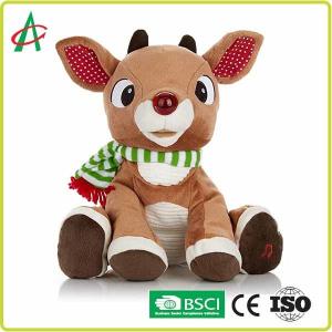 Best Reindeer Musical Stuffed Animals For Infants 8.5 Inches wholesale