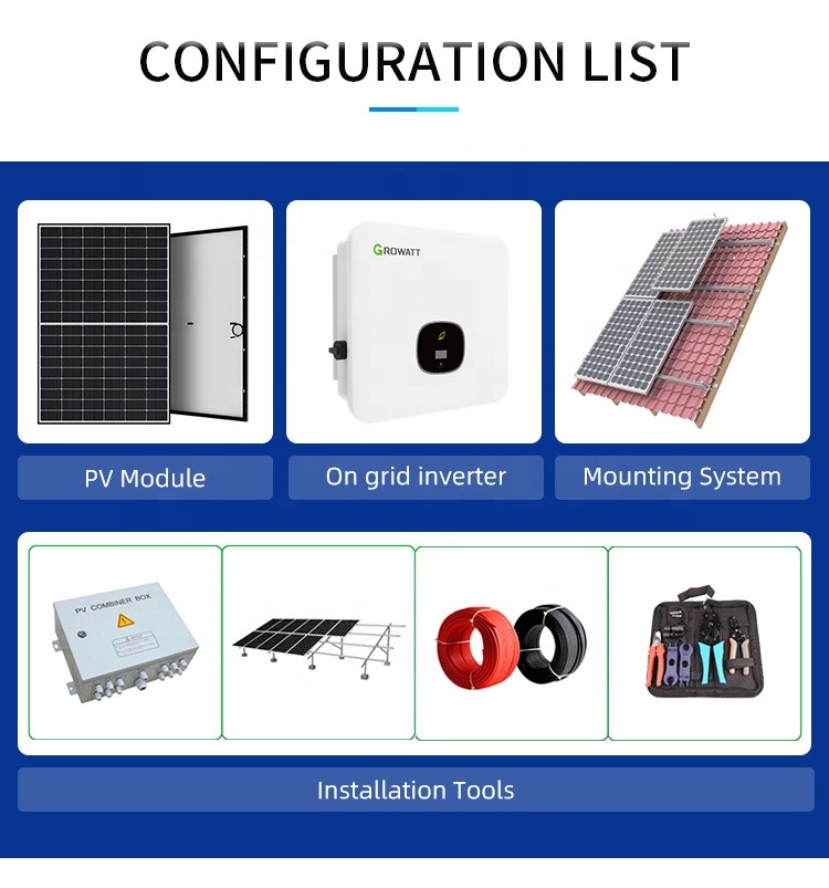 China Mounting On Grid Solar System Home Solar Panel System 6KW 7KW 8KW 9KW on sale