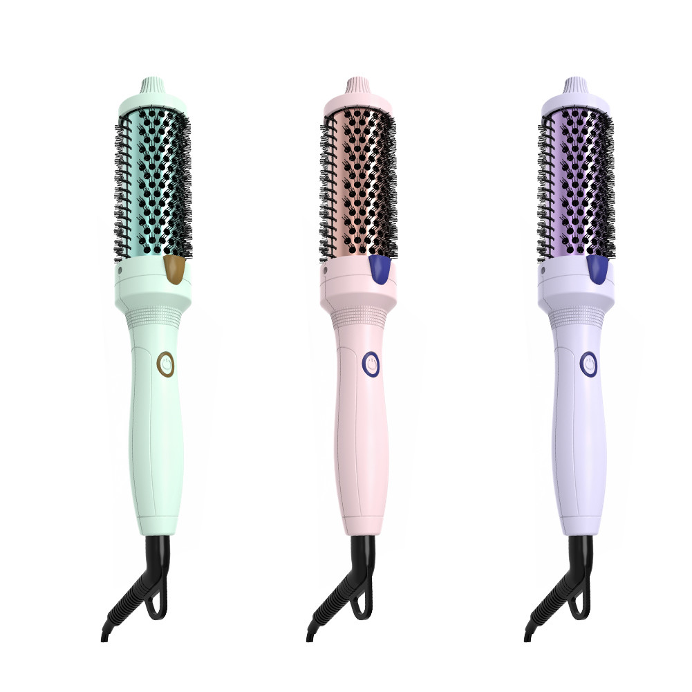 China Hair Styler One Step Rotating Air Styling Brush Short Dryer And Straightener on sale