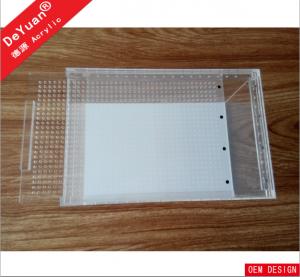 China Clear Rectangle Acrylic Fish Tank / Lucite Mini Fish Tank Laser Printing on sale