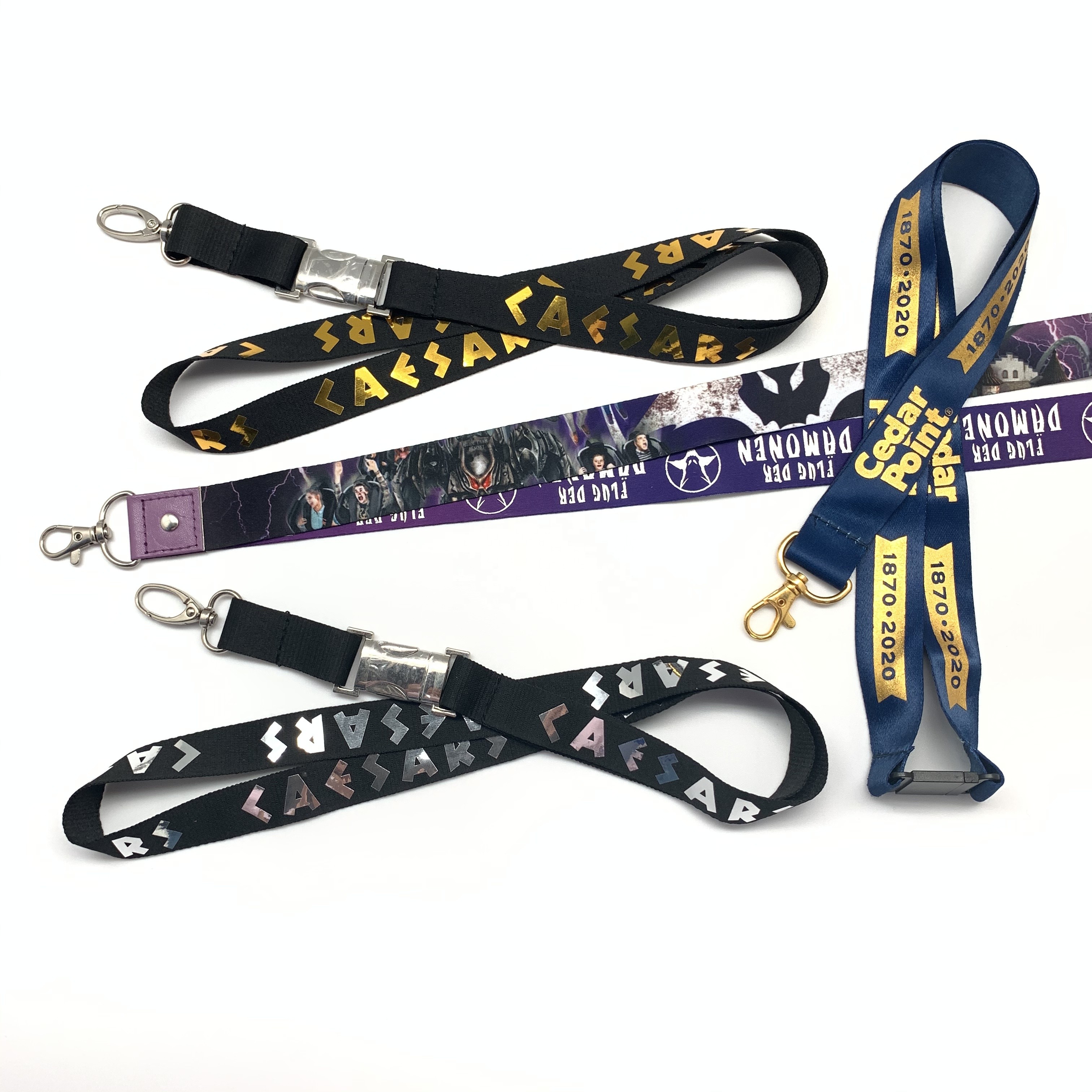Best Promotion Neck Strap Lanyard For Id Cards Silk Screen Logo With Metal Lock wholesale