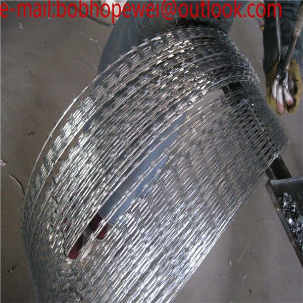 galvanized razor barbed wire Concertina wire coil/Hot Dipped Galvanized Razor Wire/Electric Galvanized Concertina Razor