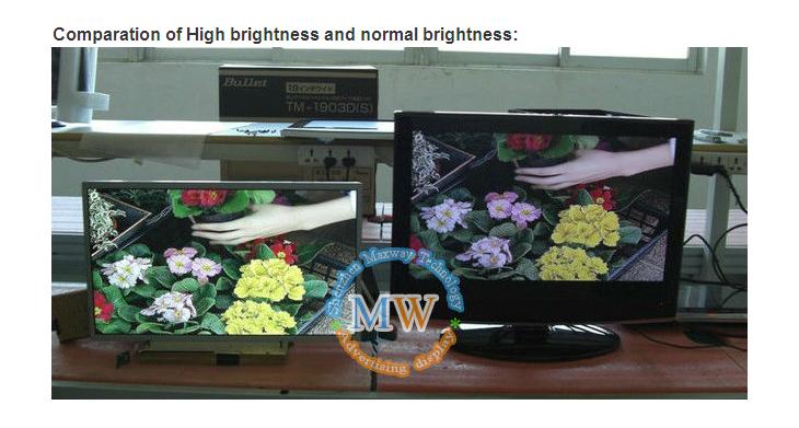 15 inch high brightness monitor with HDMI/VGA/DVI input